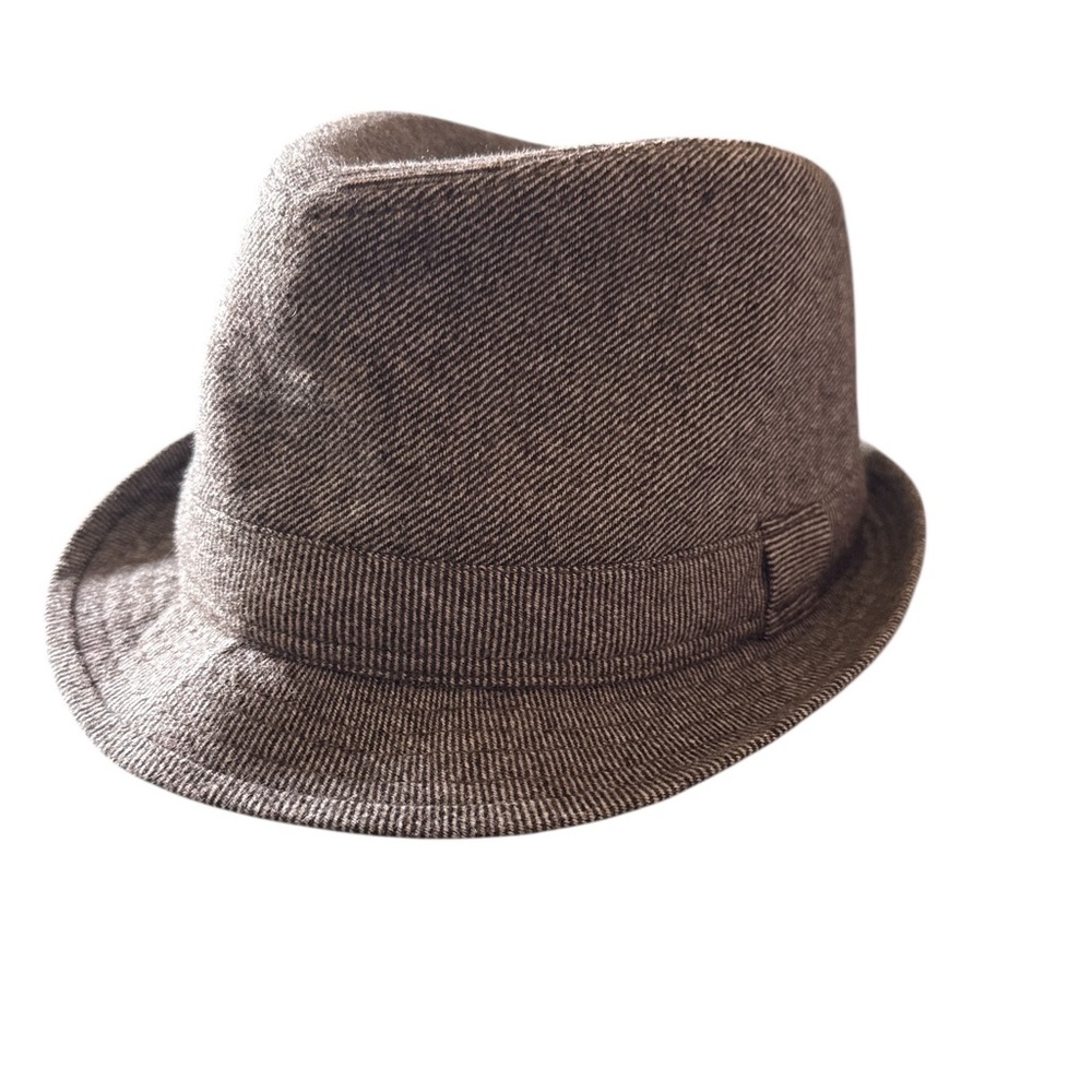 Short Rim Fedora Wool Tweed Hat- Size S/M - Picture 2 of 4